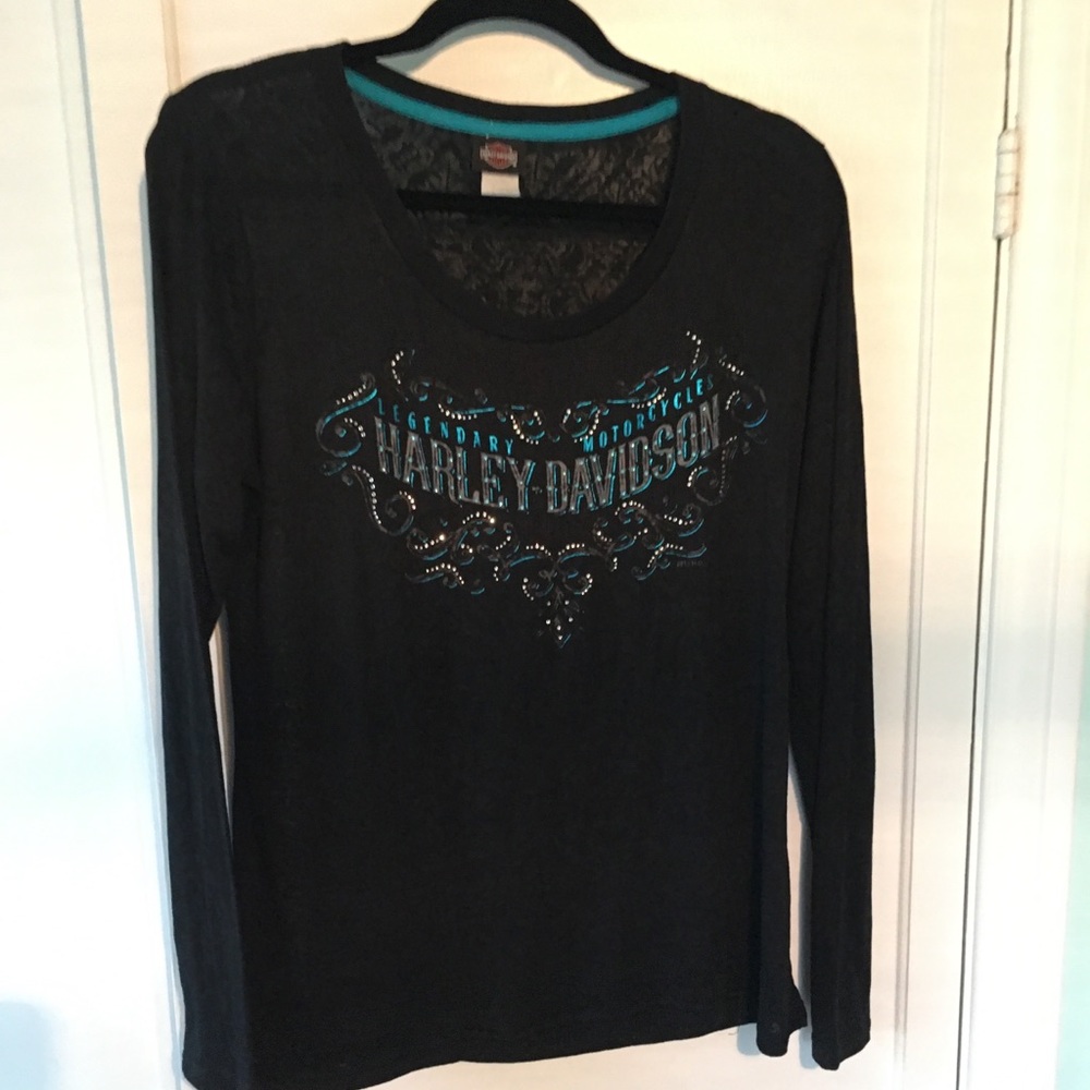Harley Davidson burn out long sleeve T-shirt